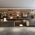 Modern Walk in Wardrobe with Hanging Areas Bags Shoes Drawers and Shelves