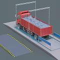 Industrial Truck Loading Equipment with Cargo Transport Platform and Metal Frame Structure