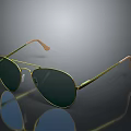 Classic Aviator Sunglasses With Golden Frame And Dark Lenses For Daily Use