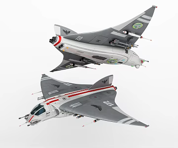 Modern fighter futuristic sci-fi jet universe fighter 3d model