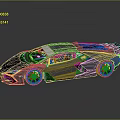 Silver Sports Car With Sleek Modern Body Design Black Wheels And Rear Spoiler