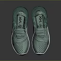 Light Green Nike Sneakers With Mesh Design And White Sole For Daily Use