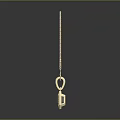 Elegant Gold Chain Necklace With Octagonal Gemstone Pendant And Small Diamonds