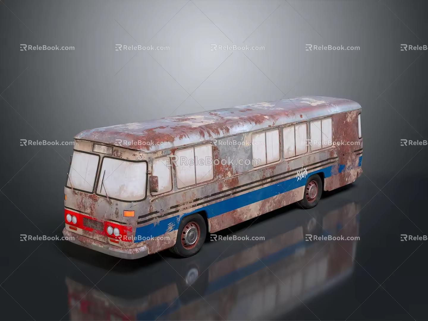 Bus Large Bus CMB Medium Van Large Van Bus School Bus Van Box Car 3d model
