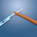 High Quality Classic Straight Razor With Wooden Handle And Polished Metal Blade