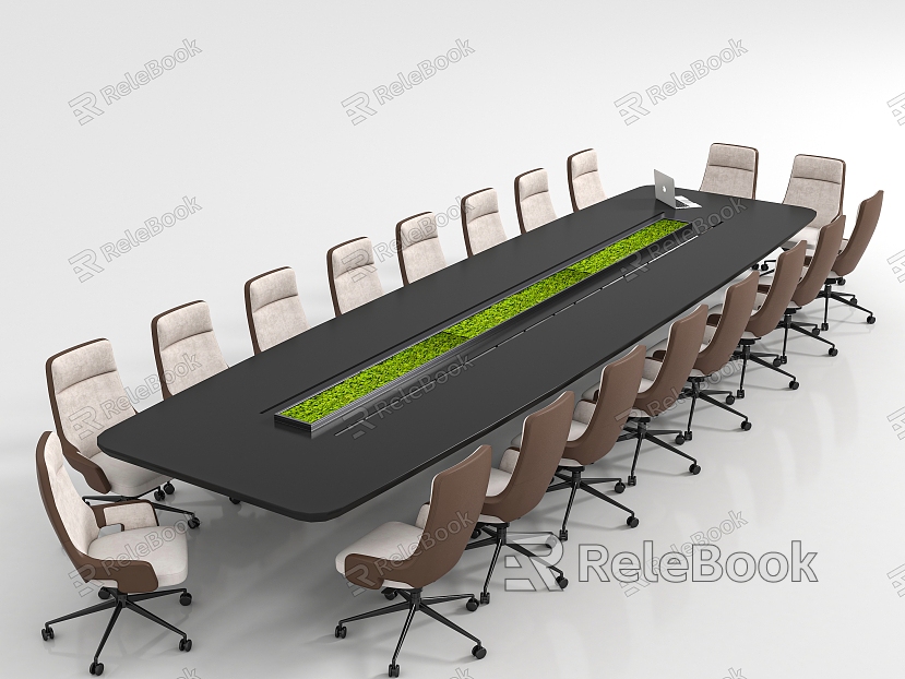 Conference table and chair combination model