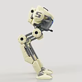 Detailed Futuristic Game Movie Robot Character With Mechanical Design And Blue Light