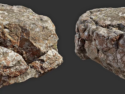 Rough Natural Stone And Solid Wood With Organic Textures For Decorative Projects 3d model