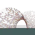 Modern Landscape Gallery Frame Art Gallery Frame Space-time Tunnel Gallery Frame Science Fiction Gallery Frame 3d model