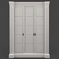 Classic White Wardrobe Design With Paneled Doors Decorative Trim And Elegant Interior Details