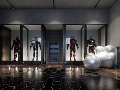 Modern Studio Collector Studio Toy Collection Iron Man Plane Launch 3d model