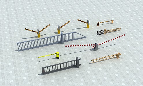 Modern toll bar 3d model