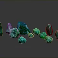 Green Household Decorative Items With Various Shapes And Smooth Surfaces