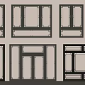 Flower window combination 3d model