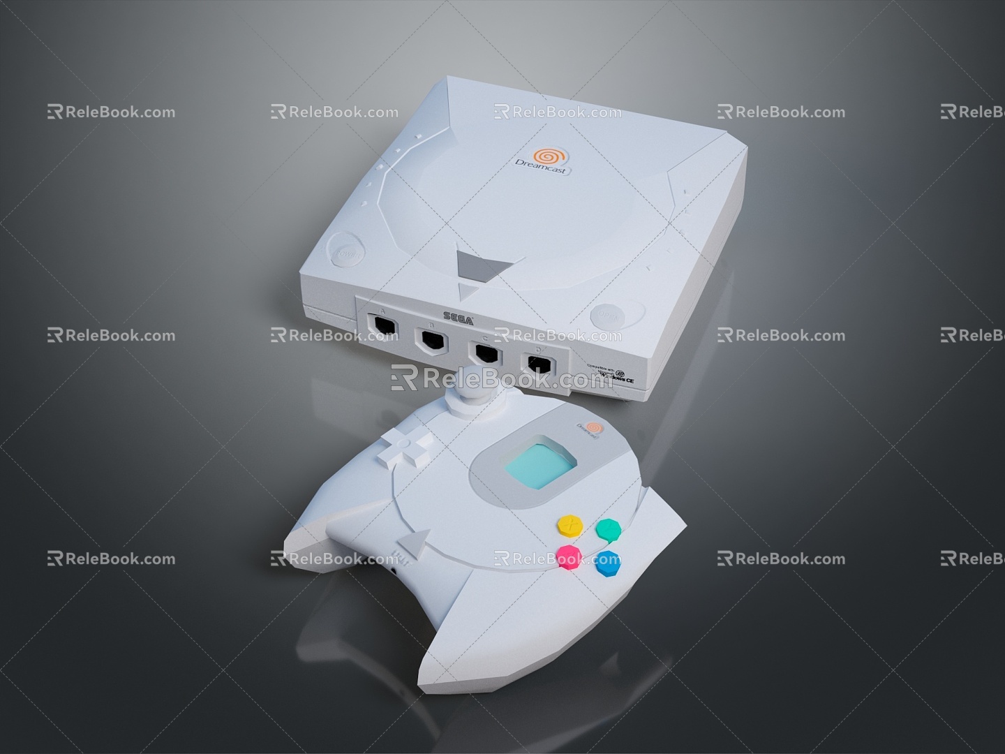 Modern game console home game console Nintendo game console vintage game console 3d model