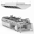 Professional Stainless Steel Kitchen Appliances With Range Hood Cooking Range And Storage Drawers