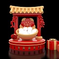 Lantern Festival Lantern Festival Lantern Festival Meichen Chinese Meichen Chinese E-commerce Scene Chinese New Year Meichen Chinese Style Table Lantern Festival Table 3d model