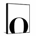 Black Letter O Decorative Design With White Background And Dark Borders Artwork
