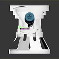 Precision Industrial Device Featuring Transparent Structure And Colored Components In Metal Housing