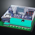 Satoshi Modern Restaurant Interior Design With Seating Area And Glass Elements Layout