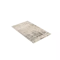 Square Area Rug with Beige and Gray Distressed Texture Modern Minimalist Style