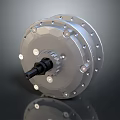 Industrial Silver Hub Motor Mechanical Component With Metal Bolts And Central Shaft
