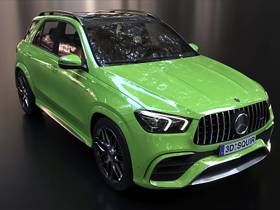 Green Luxury Sporty SUV With Modern Design Sleek Exterior And Performance Wheels 3d model