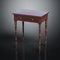 Vintage Wooden Side Table With Single Drawer And Ornate Carved Legs Design
