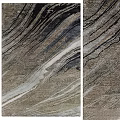 Textured Square Area Rug With Neutral Gray Beige Tones And Wavy Black Patterns
