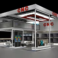 CNC Exhibition Booth Modern Design With Glass Metal Structure And Display Cabinets