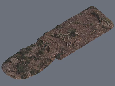 Garden Landscape Design With Undulating Terrain Green Vegetation And Natural Paths 3d model