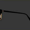 Classic Black Frame Sunglasses With Gold Accents And Tinted Lenses For Daily Use