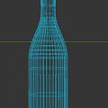 glass bottle, storage bottle, wine bottle, realistic rendering 3d model