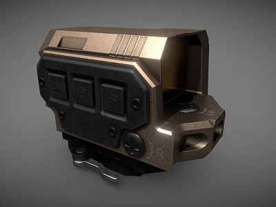 Tactical Weapon Sight with Black Bronze Finish Compact Design and Control Buttons 3d model