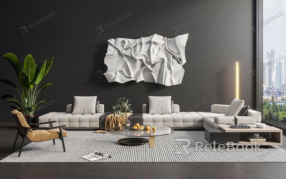 Modern Sofa Coffee Table Combination Sofa Combination model