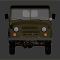 Brown Vintage Off Road Car With Black Soft Top And Retro Design