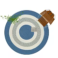 Modern Round Carpet 3d model