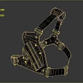 Man's Leather Shoulder Holster With Tactical Design And Handgun Secure Fit
