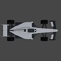 Sleek White Formula 1 Car With Aerodynamic Design Black Tires And Front Wing