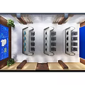 Modern Monitoring Room Intelligent Traffic Police Command and Dispatch Center 3d model