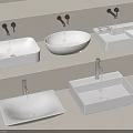 Modern Bathroom Washbasins with Various Shapes and Stylish Designs for Home Use