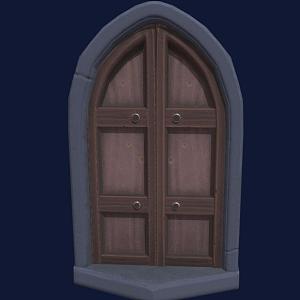 Wooden Door Stone Door Hand-painted Wooden Door Cartoon Wooden Door Stylized Wooden Door Hand-painted Wood 3d model