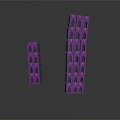 Arched Stacked Building Structures With Two Different Heights And Dark Material Design