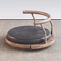 Elegant Minimalist Lounge Chairs With Wooden Metal Frames And Leather Woven Cushions