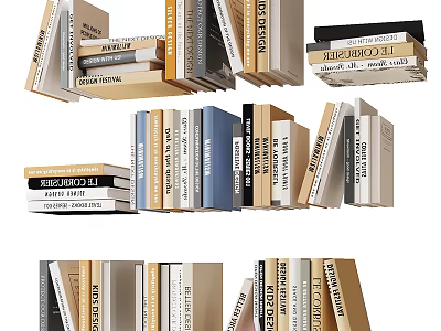 Stacked Books And Magazines Collection With Various Colors Sizes And Arrangements 3d model