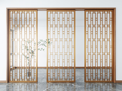 Light Luxury Partition Screen Partition 3d model