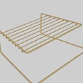 Durable Gold Metal Kitchen Rack For Countertop Storage And Organization