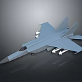 Space Fighter Jet Model With Sharp Nose Aerodynamic Wings And Missile Attachments 3d model