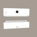 Two White Air Conditioner Fans With Modern Sleek Design And Wall Mounted Style