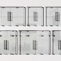 Different Styles Of Modern Glass Doors With Metal Handles And Black Frames